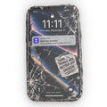 Cracked Phone Custom Shaped Pillow — "Some Things Are Better Off Unseen" Novelty Cushion