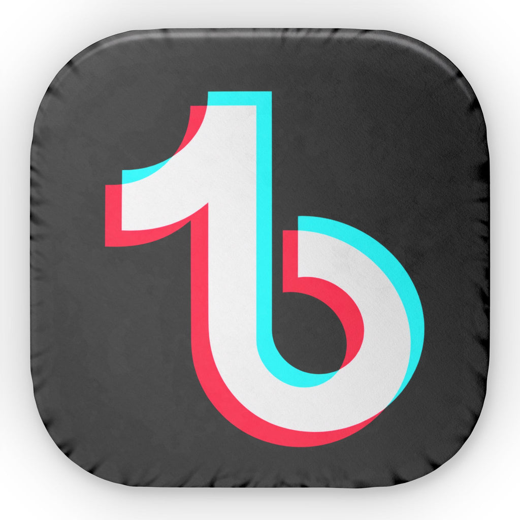 TikTok Logo Shaped Pillow — Custom Social Media Decorative Pillow