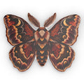 Moth-Shaped Decorative Pillow — Moon & Autumn Art Throw Pillow
