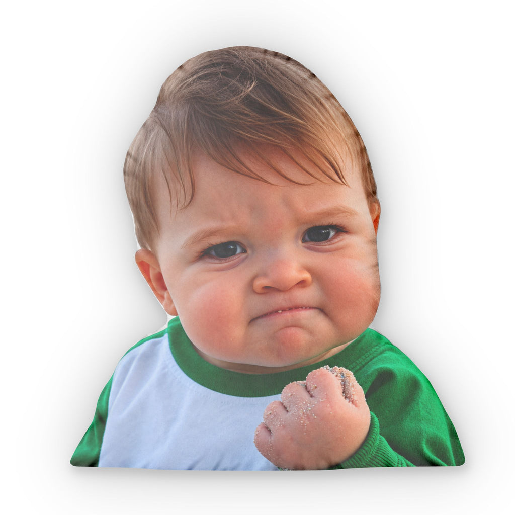 Personalized Face Pillow — Custom Shaped Photo Pillow (Meme Baby Design)