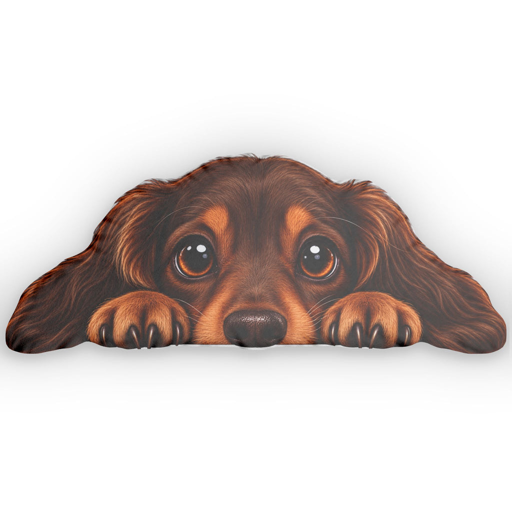 Peekaboo Puppy Shaped Pillow — Cute Custom Dog Throw Pillow