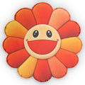 Smiling Sunflower Pillow — Bright Floral Shaped Throw Pillow