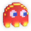 Pixel Ghost Shaped Pillow — Retro Arcade Game Cushion