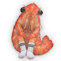 Emotional Support Shrimp Plush Pillow — Cute Kawaii Seafood-Shaped Decorative Cushion