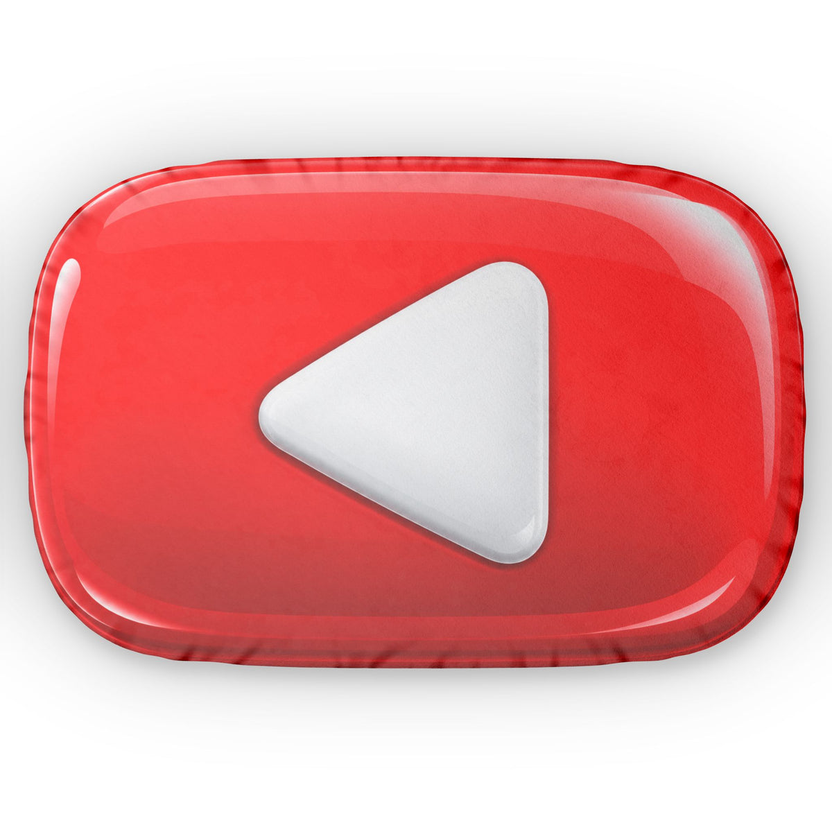 Youtube Shaped Pillow — Red YouTube-Style Decorative Cushion