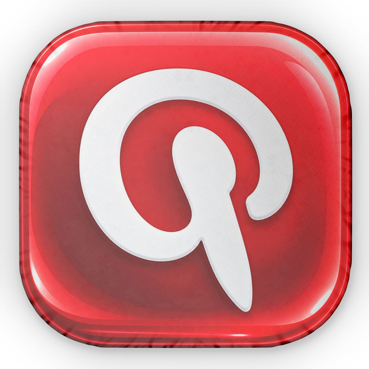 Pintrest Pillow — Red Social Media Icon Pillow (Pinterest-Style)