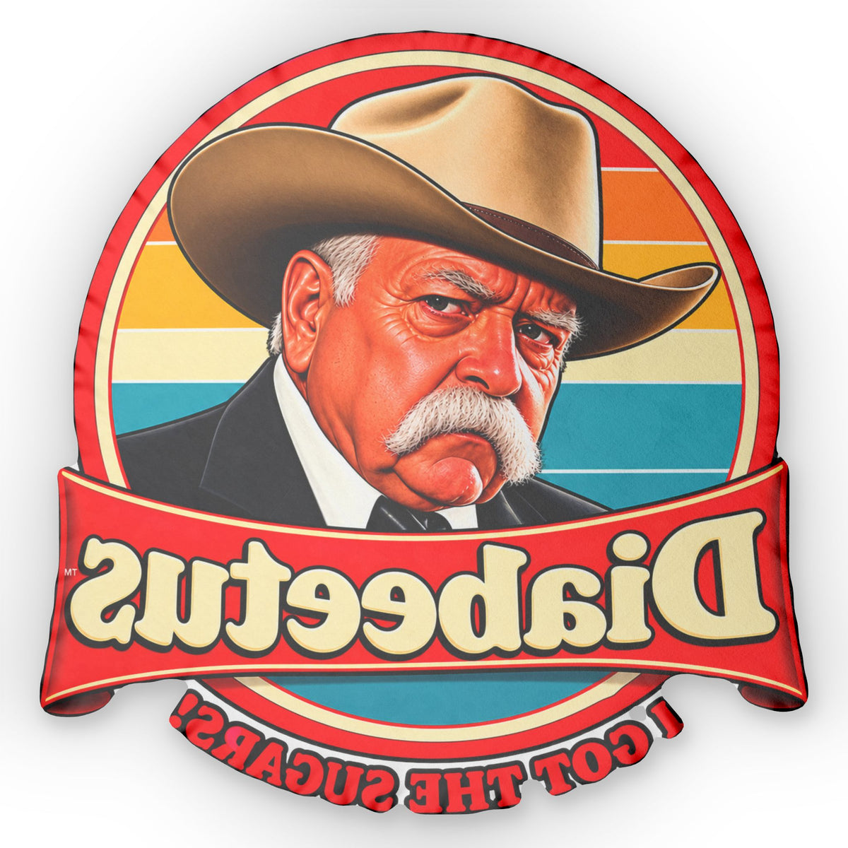 Diabeetus Retro Cowboy Custom Shaped Pillow