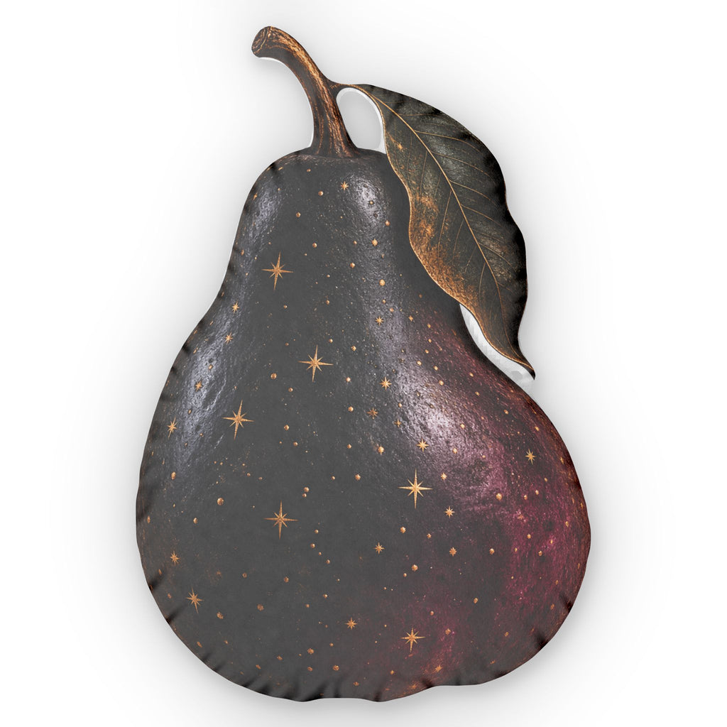 Moonlight  Pear Shaped Pillow — Space Fruit Decorative Accent