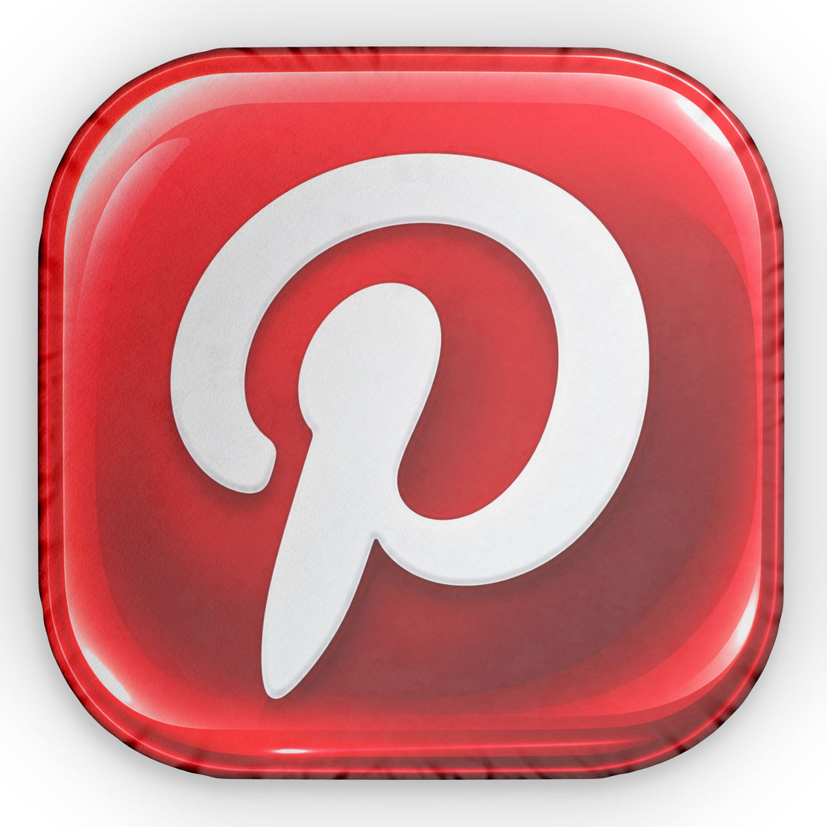 Pintrest Pillow — Red Social Media Icon Pillow (Pinterest-Style)