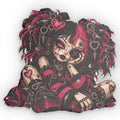 The Heartbreaker Marionette Pillow — Pink & Black Emo Plush Decor