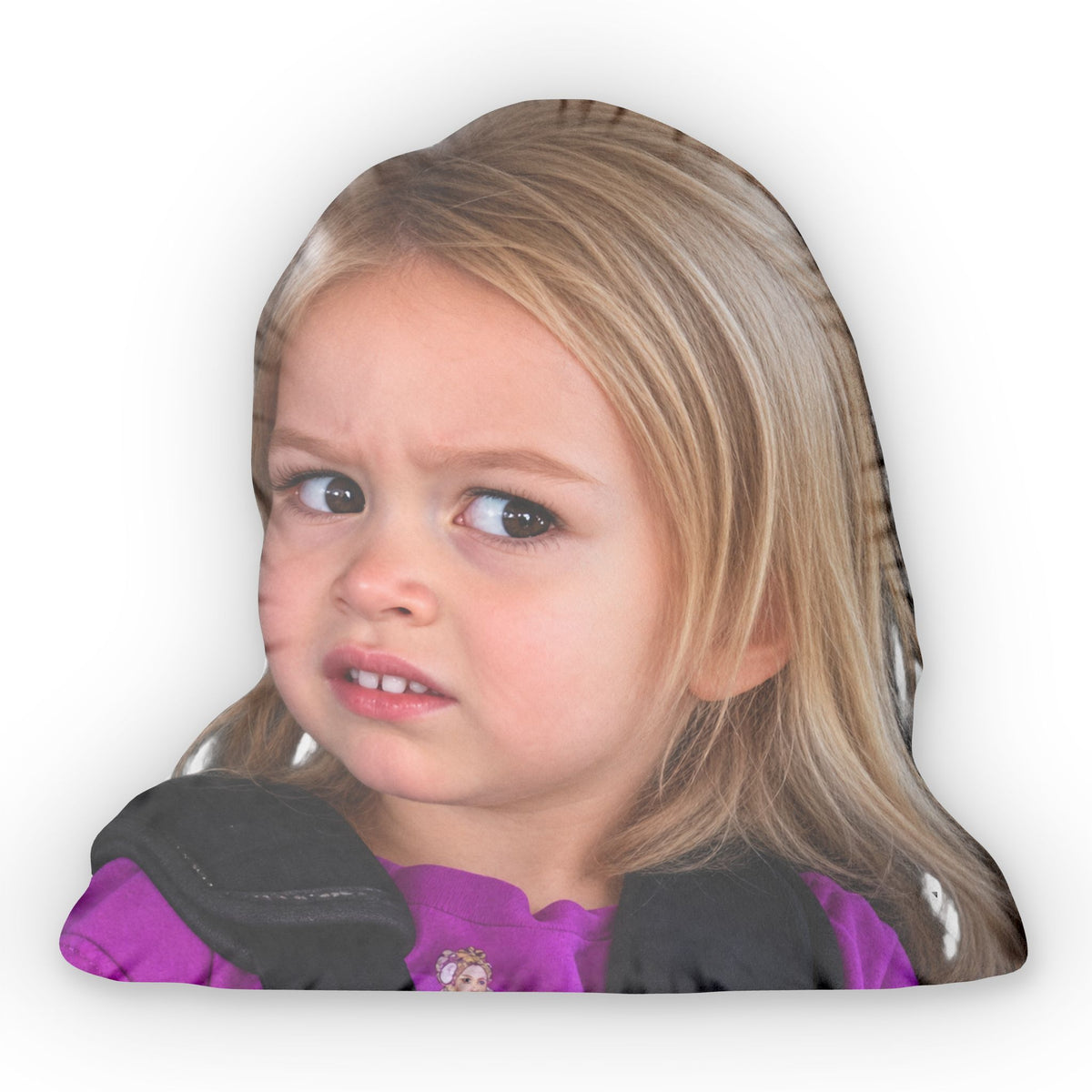 Custom Face Pillow — Personalized Shaped Throw Pillow with Funny Girl Meme
