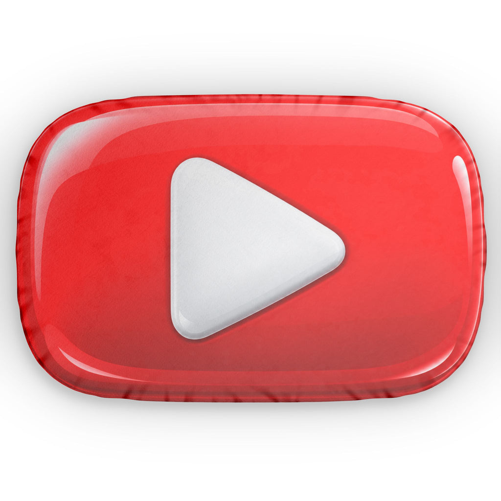 Youtube Shaped Pillow — Red YouTube-Style Decorative Cushion