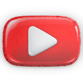 Youtube Shaped Pillow — Red YouTube-Style Decorative Cushion