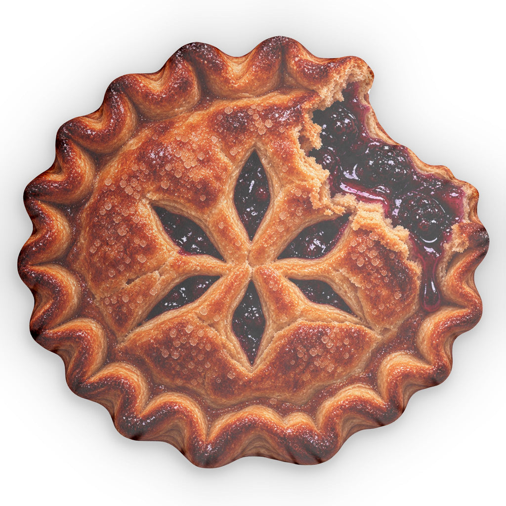 Pie-Shaped Decorative Pillow — Realistic Cherry Pie Slice Throw Cushion