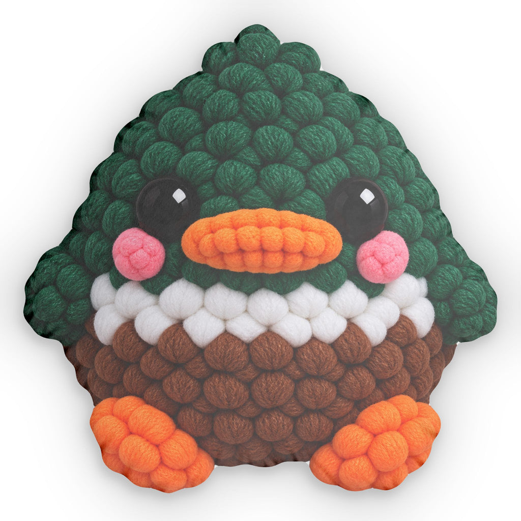 Cute Crochet Penguin Pillow — Custom Shaped Plush Cushion