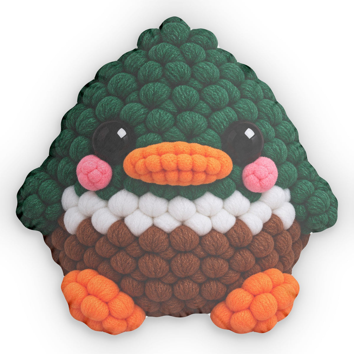 Cute Crochet Penguin Pillow — Custom Shaped Plush Cushion