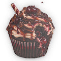 Cherry Cola Cupcake Shaped Pillow — Luxurious Chocolate Cherry Dessert Pillow