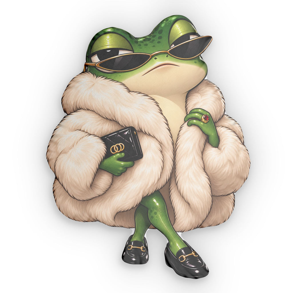 Luxury Frog Shaped Pillow — Funny Plush Animal Decorative Cushion