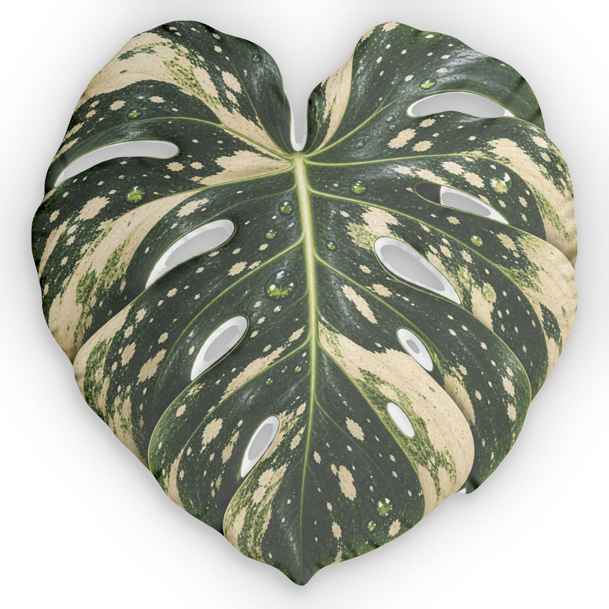 Thai Constellation Monstera Leaf Shaped Pillow — Tropical Plant Cushion