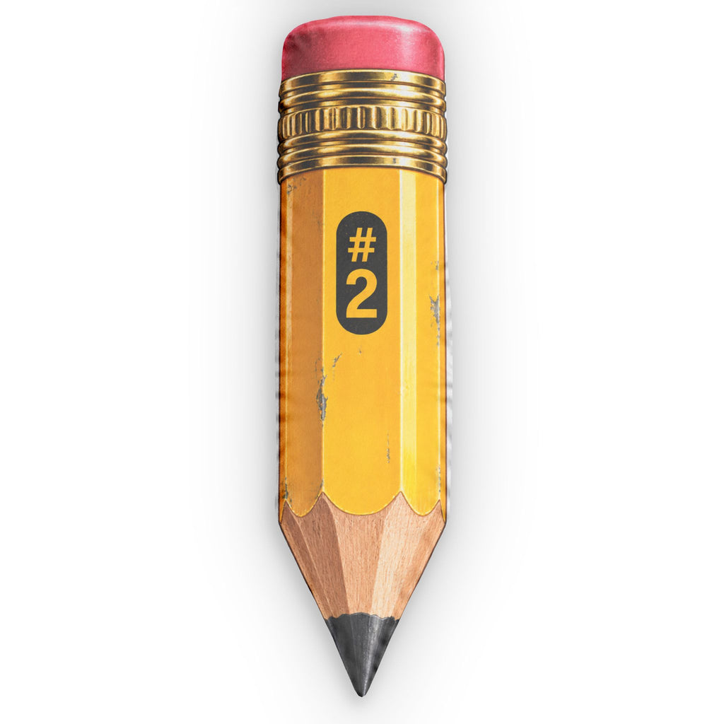 Pencil-Shaped Custom Pillow — Novelty #2 Pencil Decorative Cushion for Teachers & Students