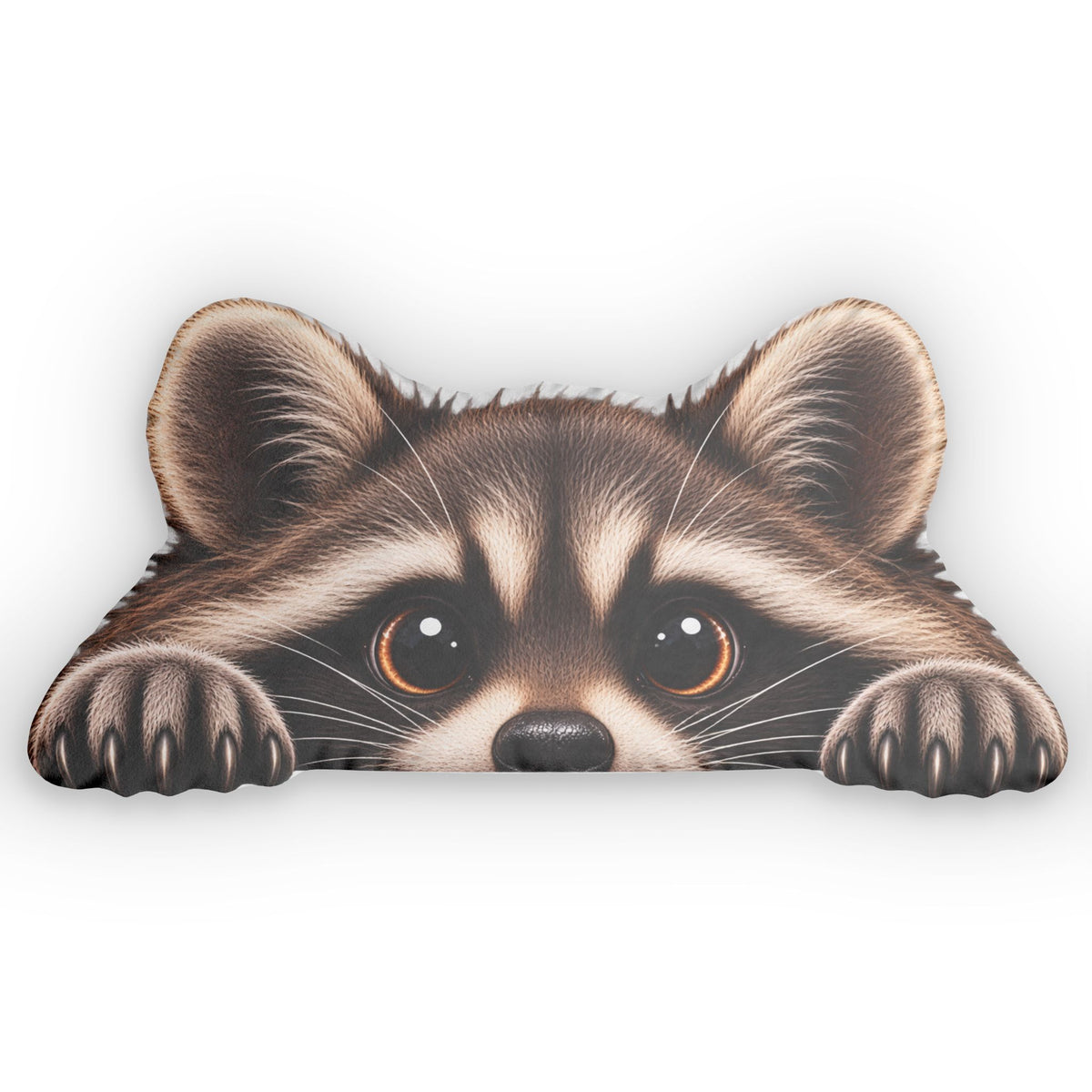 Peeking Raccoon Shaped Pillow — Cute Animal Decorative Throw Pillow
