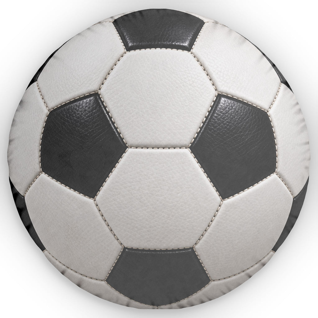 Soccer Ball Shaped Pillow — Custom Round Football Throw Cushion