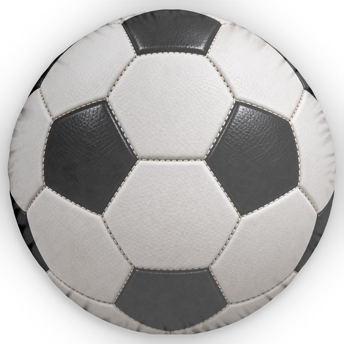 Soccer Ball Shaped Pillow — Custom Round Football Throw Cushion