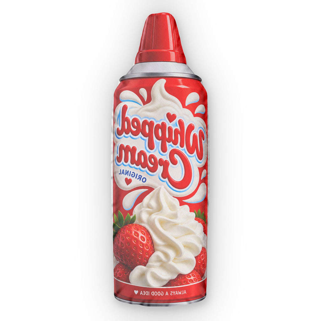 Whipped Cream Can Pillow — Novelty Food-Shaped Decorative Cushion