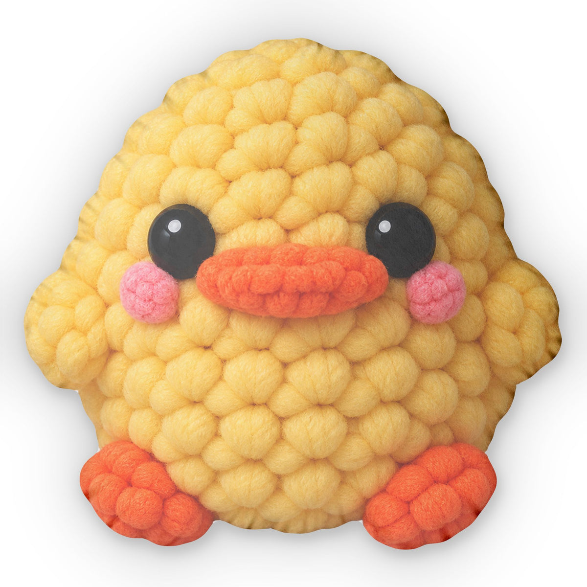 Cute Crochet Chick Pillow — Plush Custom Shaped Throw Pillow