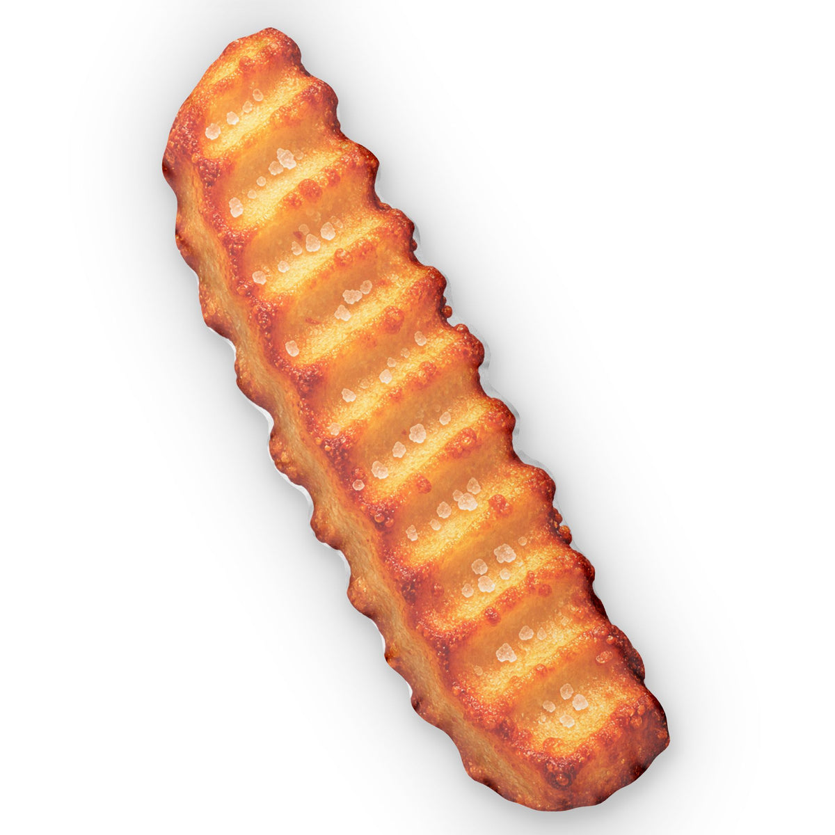 Crinkle French Fry Shaped Pillow — Realistic Potato Chip Cushion