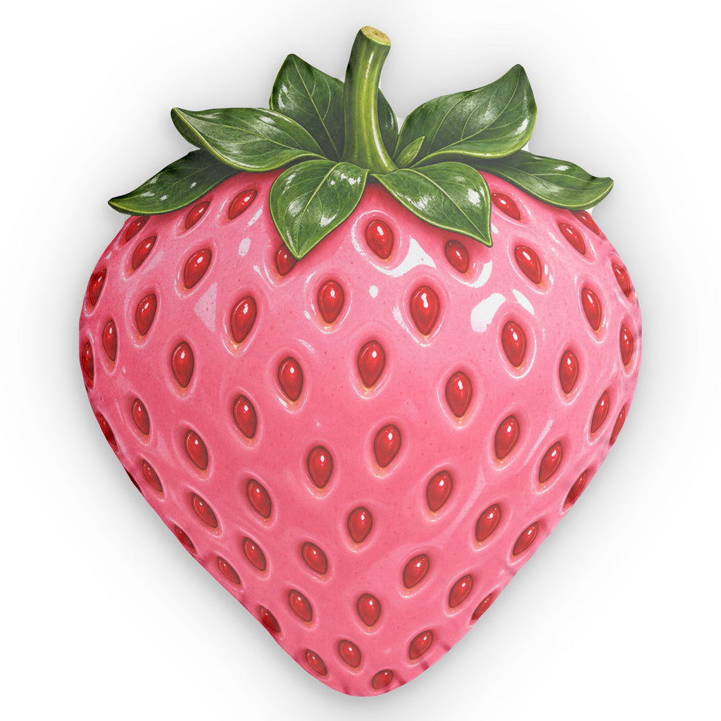 Strawberry-Shaped Decorative Pillow — Cute Fruit Throw Cushion for Kids & Home Decor