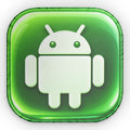Android Logo Shaped Pillow — Green Tech Icon Throw Pillow