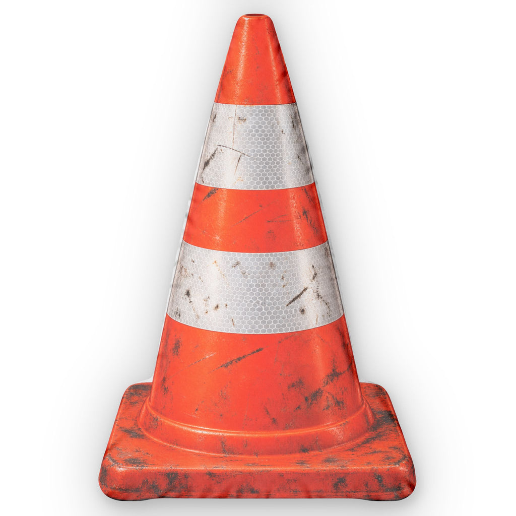 Construction Cone Shaped Pillow — Novelty Traffic Cone Decorative Cushion