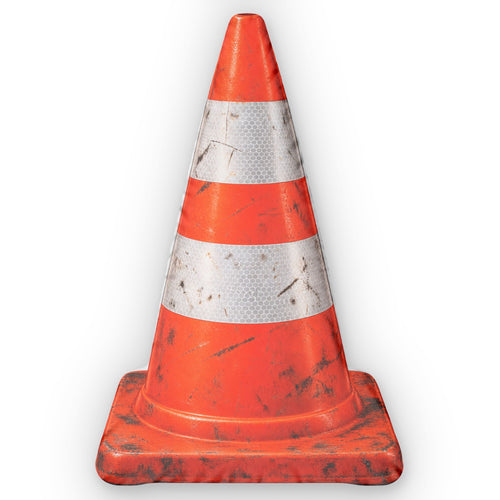 Construction Cone Shaped Pillow — Novelty Traffic Cone Decorative Cushion