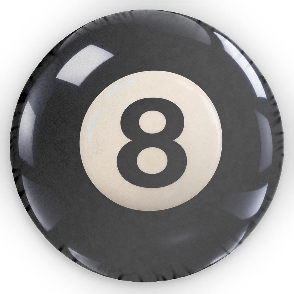 8 Ball Pillow — Novelty Billiards Shaped Throw Pillow