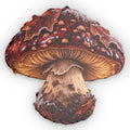 November mushroom Shaped Pillow — Realistic Forest Amanita Decorative Cushion
