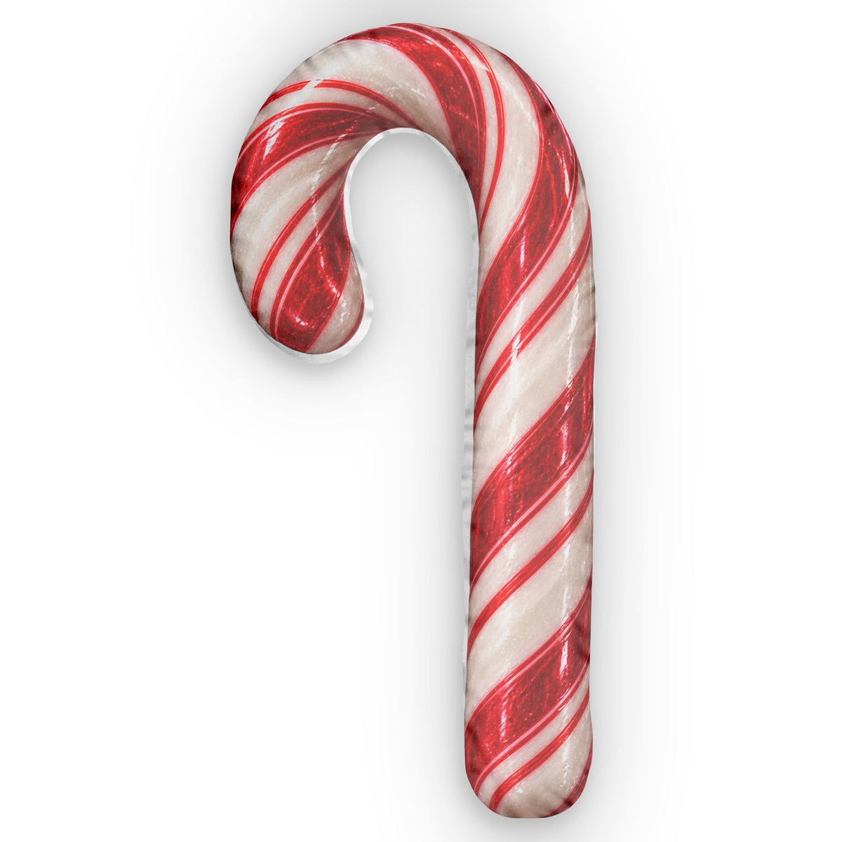 Candy Cane Shaped Pillow — Festive Christmas Holiday Decor