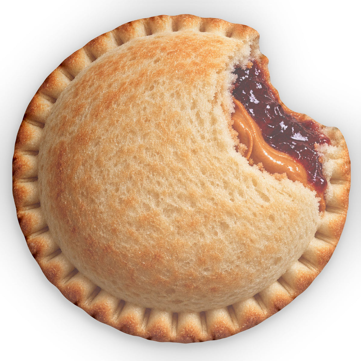 Hand-Pie Shaped Pillow — Realistic Bite-Detail Dessert Cushion