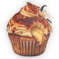 Creme Brulee Cupcake-Shaped Pillow — Realistic Cream-Filled Dessert Throw Pillow