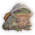Raincoat Frog Custom Shaped Pillow | Cute Amphibian Decorative Pillow