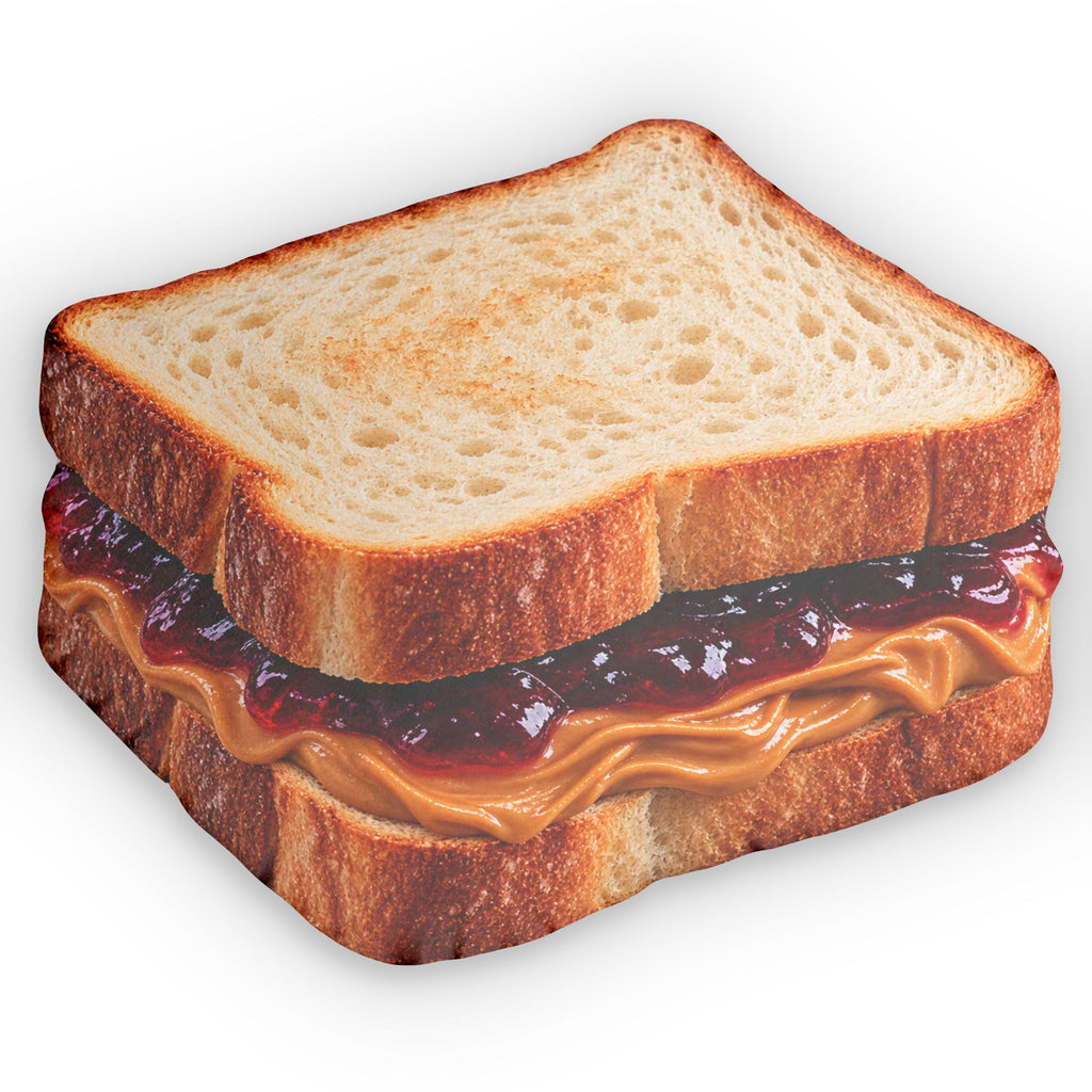 Peanut Butter & Jelly Sandwich Shaped Pillow