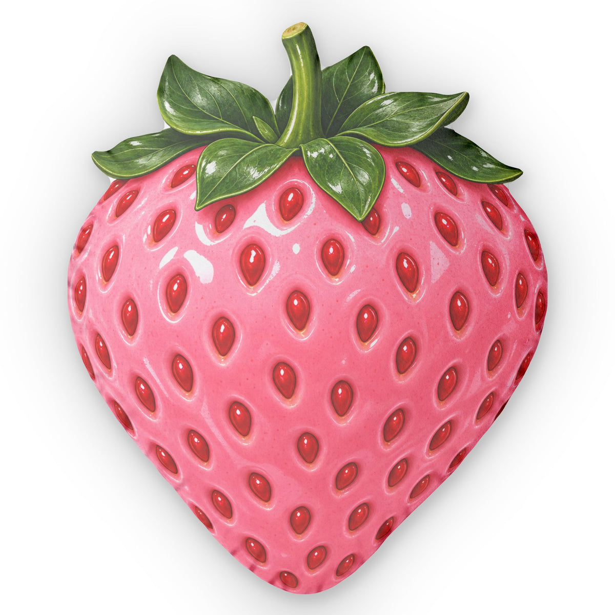 Strawberry-Shaped Decorative Pillow — Cute Fruit Throw Cushion for Kids & Home Decor