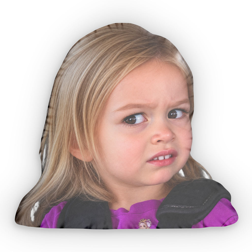 Custom Face Pillow — Personalized Shaped Throw Pillow with Funny Girl Meme