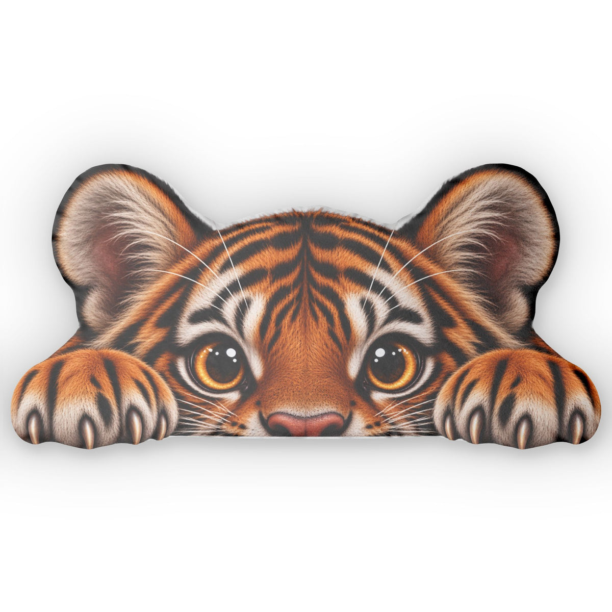 Tiger Cub Shaped Pillow — Cute Animal Decorative Throw Pillow for Kids' Rooms & Nursery