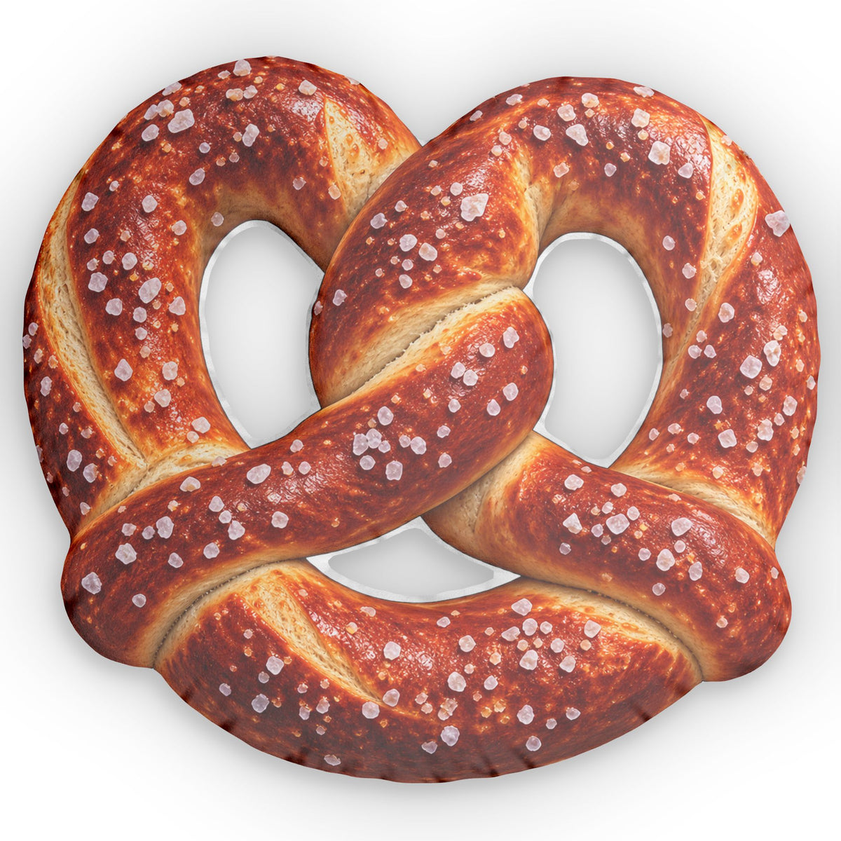 Pretzel-Shaped Throw Pillow — Soft Food Plush Cushion, Novelty Snack Decor