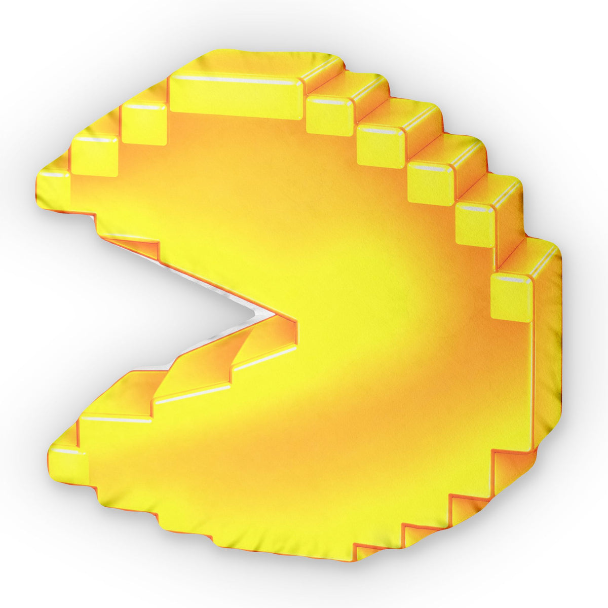 Pixel Pac-Man Custom Shaped Pillow — Retro Arcade Gaming Decor