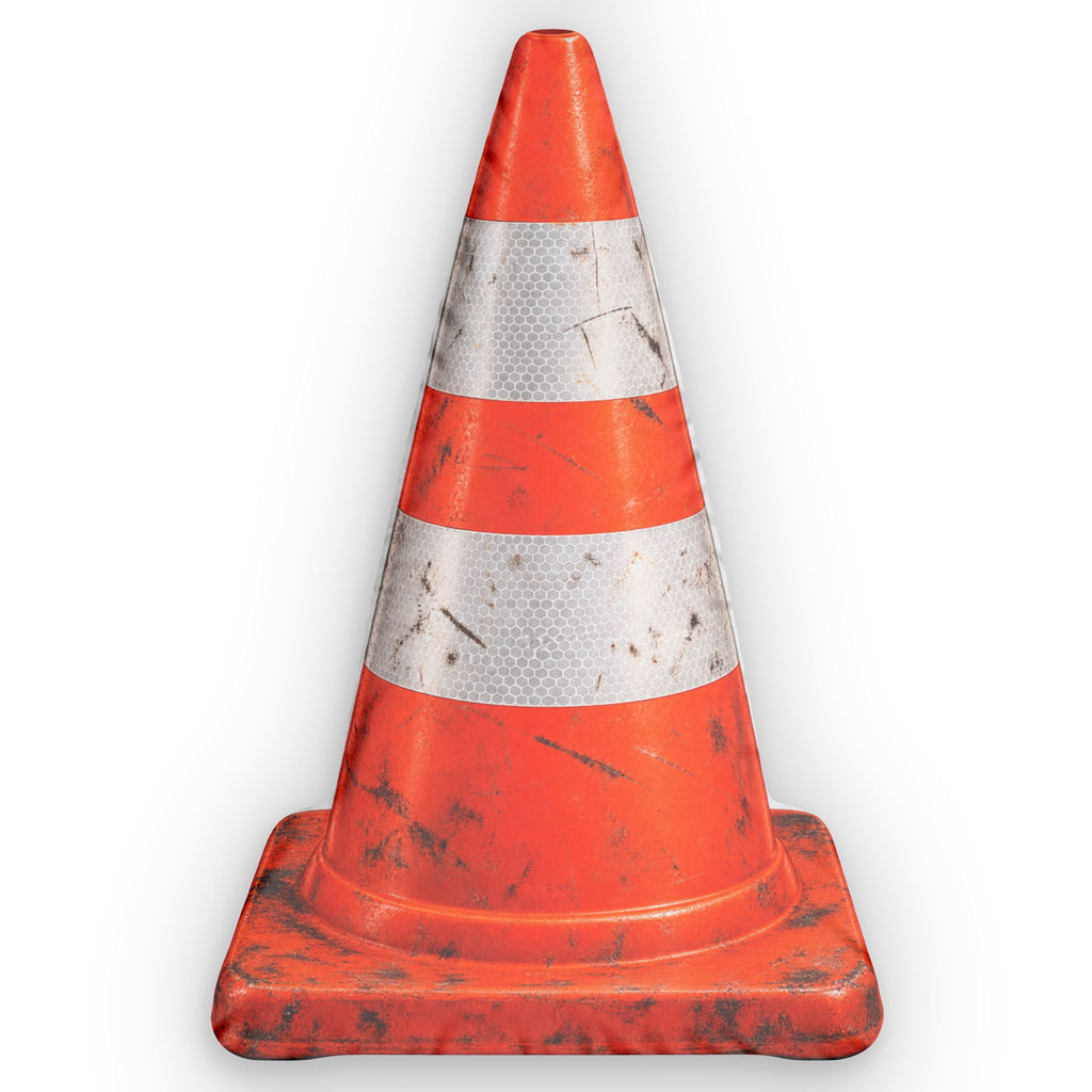 Construction Cone Shaped Pillow — Novelty Traffic Cone Decorative Cushion