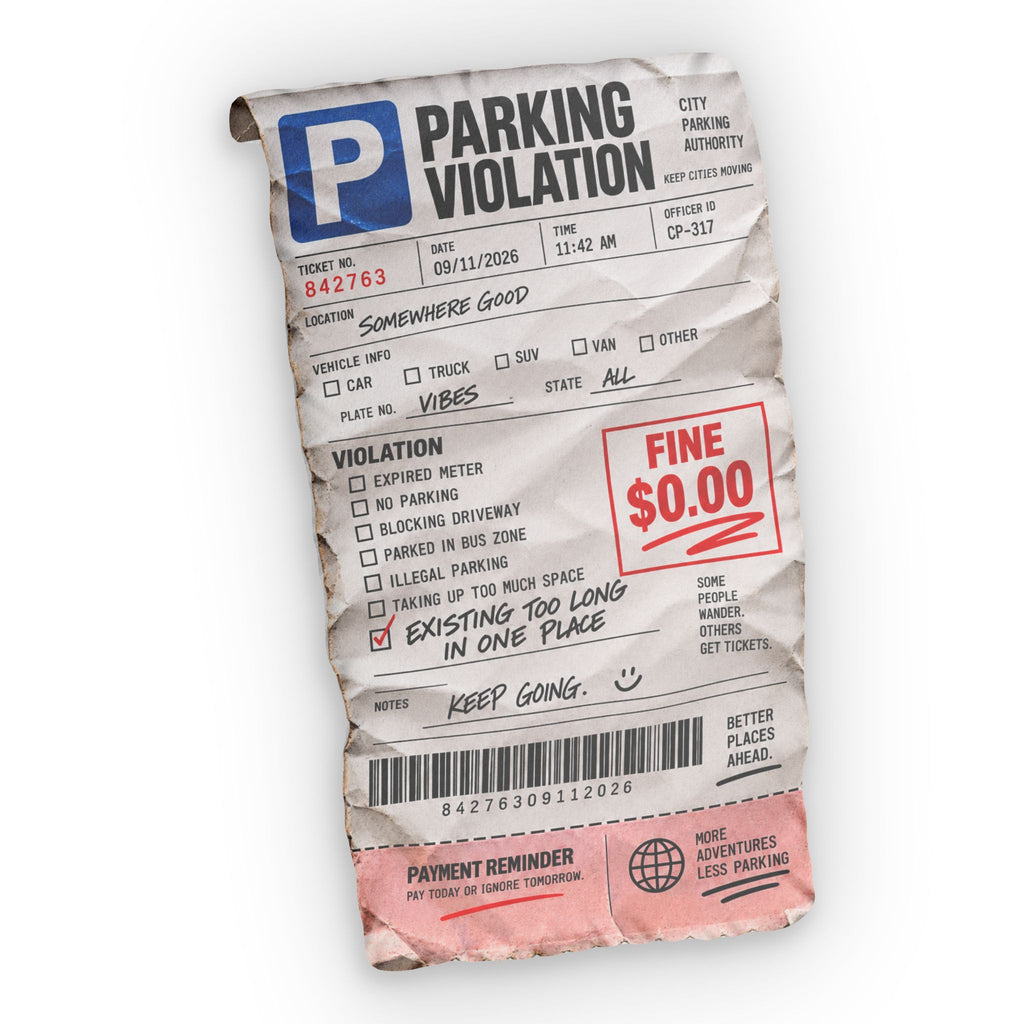 Crumpled Parking Ticket Pillow Custom Shaped Pillow | Novelty Parking Violation Design