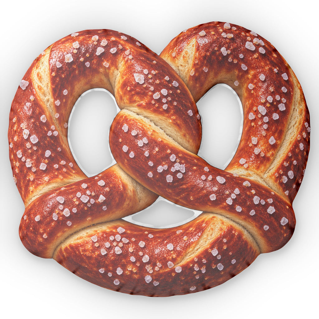 Pretzel-Shaped Throw Pillow — Soft Food Plush Cushion, Novelty Snack Decor