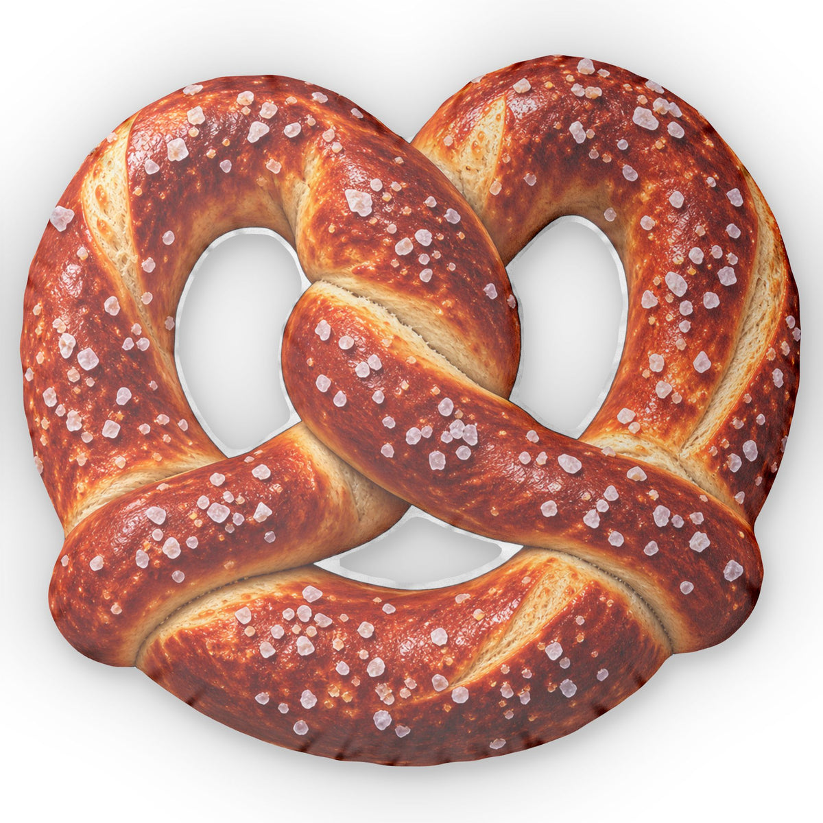 Pretzel-Shaped Throw Pillow — Soft Food Plush Cushion, Novelty Snack Decor